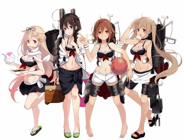 艦隊これくしょん 艦これ 白露型の水着グラフィックいいよね にわか速報