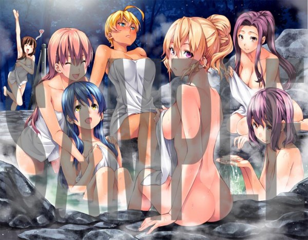 食戟のソーマ 佐伯俊先生描き下ろしのえりな様たちの温泉イラスト にわか速報