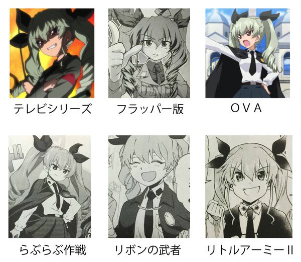 ガールズ パンツァー アニメ版や漫画版のいろんなアンチョビ にわか速報