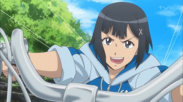 南鎌倉高校女子自転車部 4話 感想 水泳部の先輩と自転車坂道対決 膝は大丈夫なんですかね にわか速報