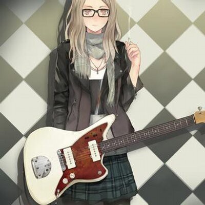 二次 ギターを持っている女の子画像 二次るる