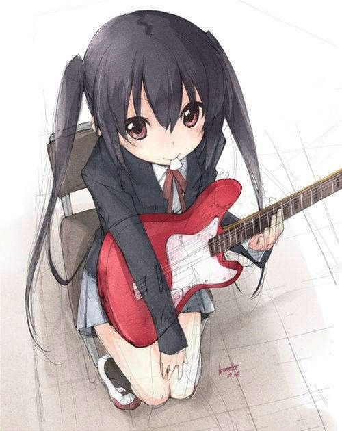 二次 ギターを持っている女の子画像 二次るる