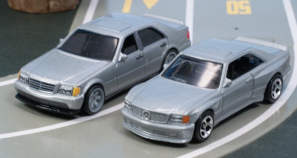ホットウィールカスタム メルセデスベンツ 500SEL 黒✩段リム☆トミカ改造 ホットウィールカスタム メルセデスベンツ 500SEL 黒✩段リム