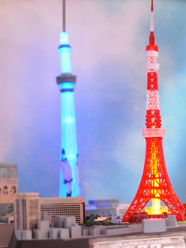 東京タワー周辺　３D都市データを活用した都市模型　1/2000　(童友社模型付) 東京タワー周辺 3D都市データを活用した都市模型 1/2000
