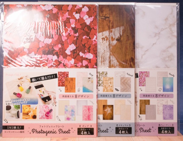 ファッション 新品 キャンドゥ マーブル 木目 花 セリア 背景 フォトジェニックシート その他