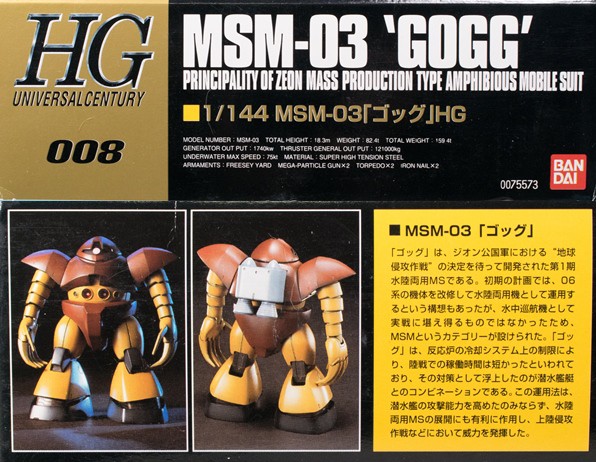 レビュー HGUC 1/144 ゴッグ : ふぃぎゅる！