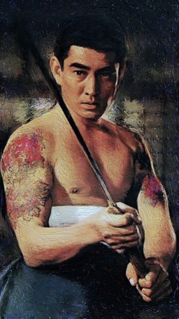 絵画　高倉健 backend=imagemagick;version=1;