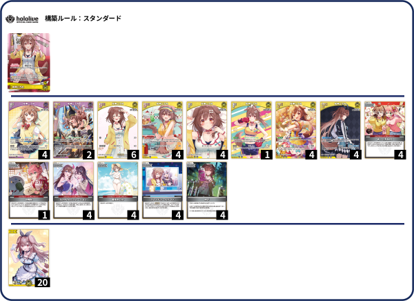 ホロカ】戌神ころね 単構築 デッキレシピ【アヤカシヴァーミリオン