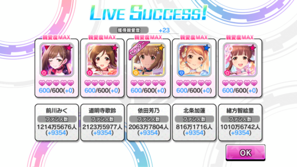 デレステ 経験値親愛度2倍が1 2倍止まりでファン効率は3倍になるバグ発生中 本田未央ちゃん応援まとめ速報