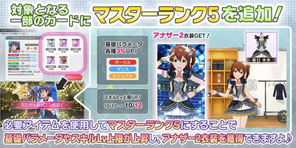 ミリシタ マスターランク5 限凸追加 マスピ2個消費するんだがミミシタン 本田未央ちゃん応援まとめ速報