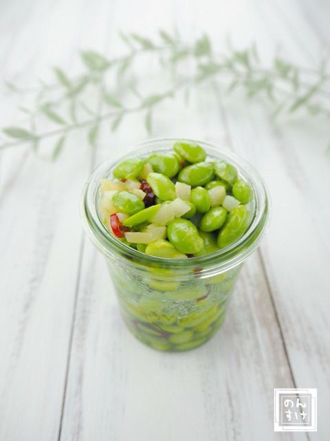 レシピ スプーンで食べられる枝豆ペペロンチーノ のんすけのおいしいくらしと簡単オシャレシピ