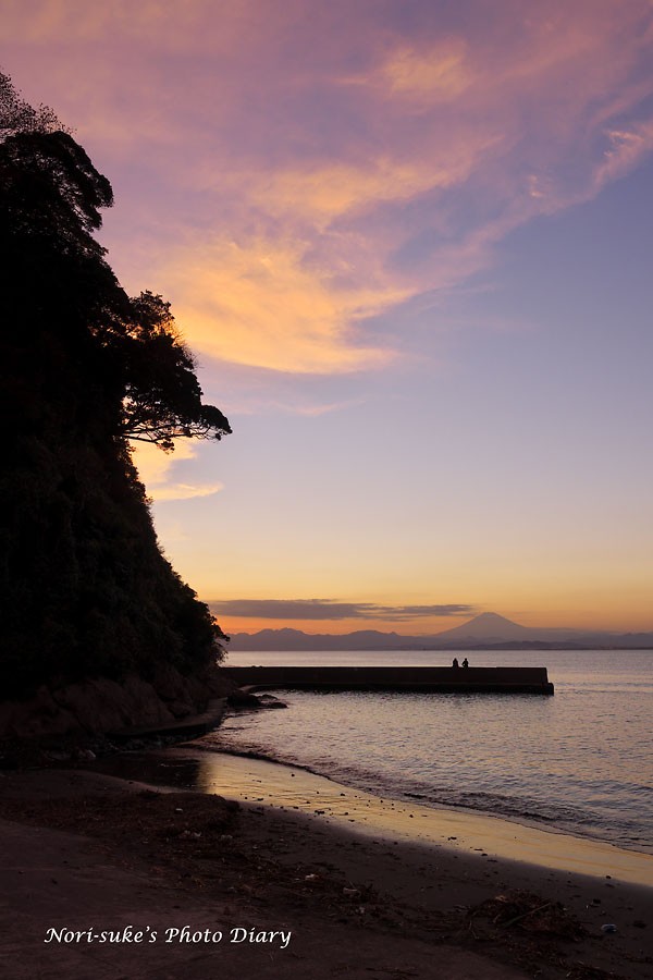 夕焼けの富士山と江の島 : Nori-sukeの写真散歩 夕焼けの富士山と江の島 : Nori-sukeの写真散歩