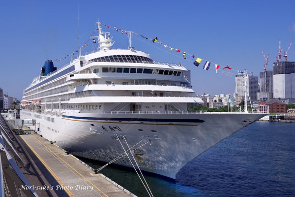 F6 横浜大さん橋から見た、飛鳥Ⅱ 横浜大桟橋から見た飛鳥II （2018 盛夏） : Nori-sukeの写真散歩