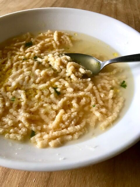 Passatelli in brodo 柚子風味のパッサテッリ : おいしいイタリア Tavola Giappone