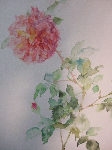 薔薇の水彩画 リリアン オ スチン 花とわが子と神様と