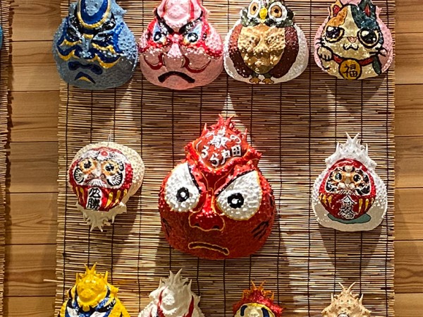 縁起物！重要文化財松城家住宅で戸田の特産タカアシガニのお面を