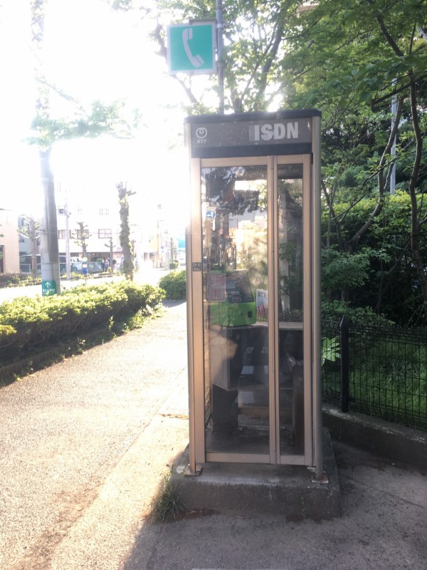 公衆電話】沼津駅北口の桜がキレイな高沢公園の入り口らへん【通称名は