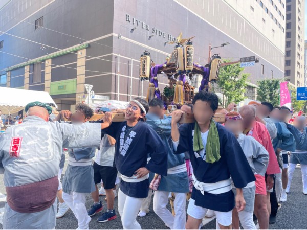 4年ぶりに開催した「みこし渡御」日吉睦會の神輿担いできた。第76回