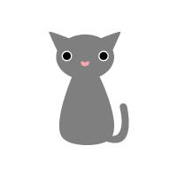 猫イラスト 大きな灰色猫 商用利用可 無料 猫素材 猫イラスト にゃいちもん