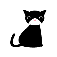 猫イラスト 大きな黒白猫 商用利用可 無料 猫素材 猫イラスト にゃいちもん