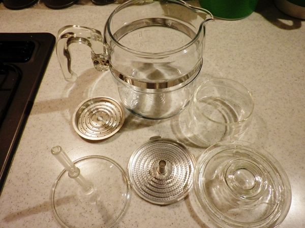OLD PYREX パーコレーターで、コポコポ コーヒーを淹れよう