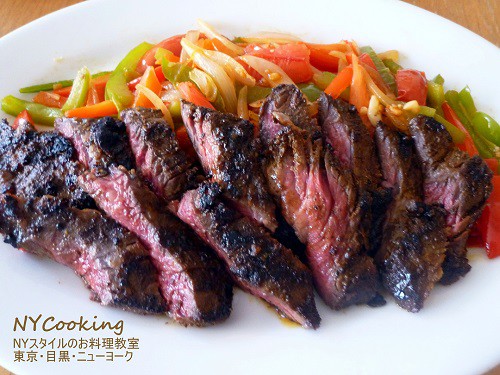 メキシカンステーキとペッパーのソテー Mexican Steak With Sauteed Pepper Nyスタイルのお料理教室ーnycookingのブログ 東京目黒 ニューヨーク Since 04