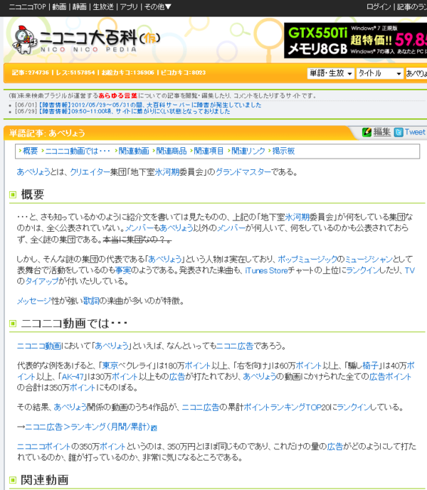 広告料 あべりょうがニコ動毎時ランキング1 6位を独占ｗｗｗｗ おかしい にぃ太の日記帳