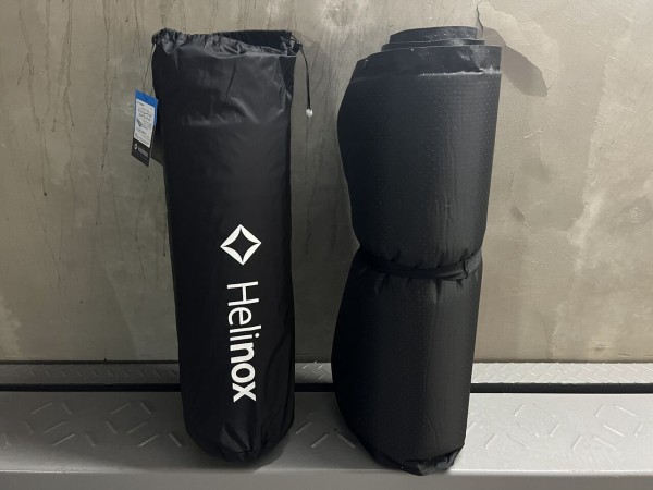 タクティカルコットをインフレータブル化できるシート「Helinox