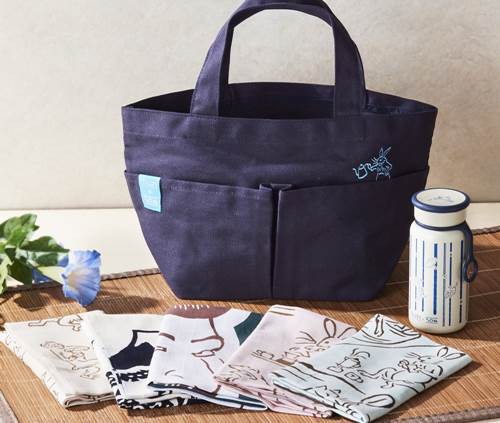 現金特価 【新品】タリーズ 鳥獣戯画 かまわぬ トートバッグ