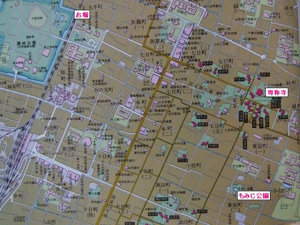 ☆「城下町やまがた探検地図」上の☆心の風景ポイント : 温泉人 ☆「城下町やまがた探検地図」上の☆心の風景ポイント : 温泉人