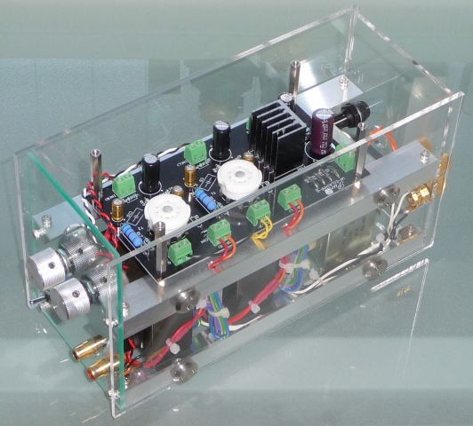 6V6ビーム管接続シングル真空管アンプ 自作 新品 6V6ビーム管接続