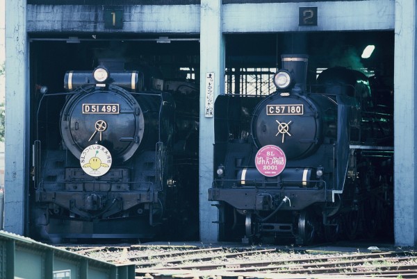 シゲマツ　原画　P20号 20年前の7月9日 SL同時発車並走 | デミオヤジの写真ブログ