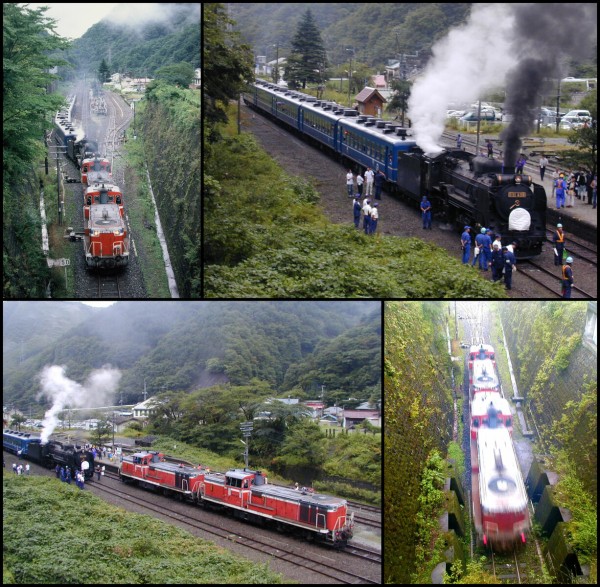 銀河ドリー厶号　蒸気機関車D51型 釜石線 D51-498 SL銀河ドリーム号 試運転 走行映像集 Steam