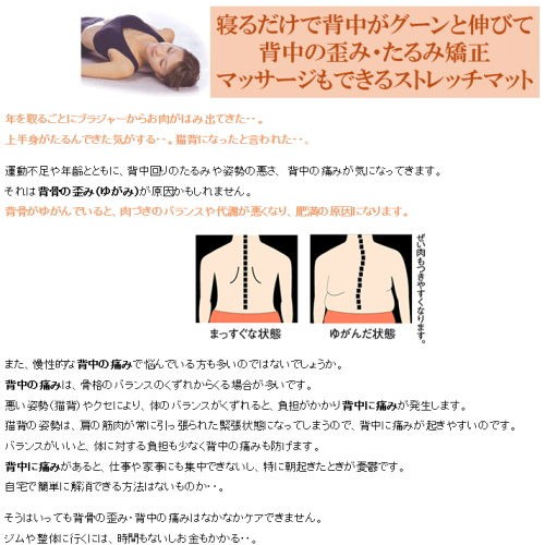 １日５分で背骨の歪みを矯正 背中バランスダイエット お買いもの トーキョー