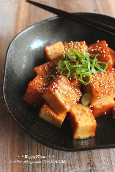 簡単おつまみ＊厚揚げのコロコロ生姜照り焼き : たっきーママ