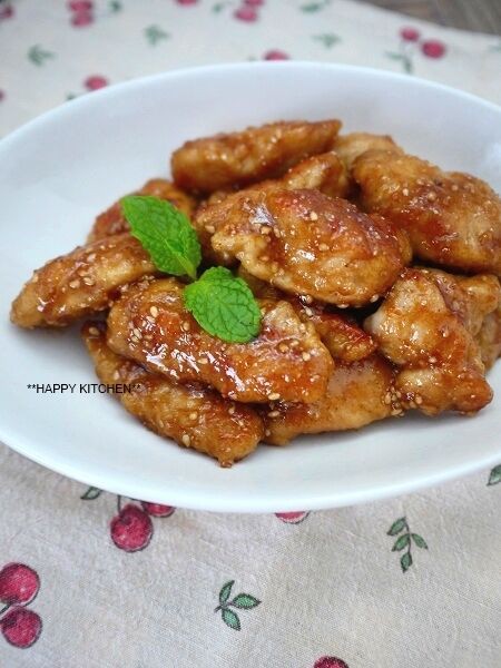 ささみでふっくら♪甘辛照り焼き胡麻和え : たっきーママオフィシャル
