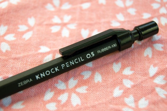 現状訳有り品 日本製 昭和レトロ 1980年代 ZEBRA KNOCK PENCIL RUBBER-100 ラバー100 ゼブラ ノックペンシル シャーペン