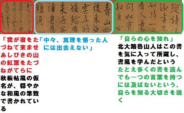 良 寛」 生誕260年記念展（心のふるさと良寛 ）永青文庫 : 書に関して