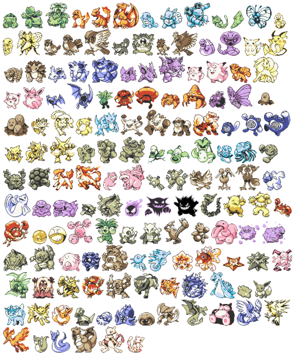 画像 ポケモン初代 ドット絵が完成されすぎててワロタｗｗｗｗ わんこーる速報