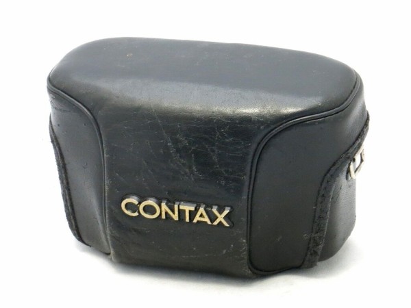 B153306F】美品 CONTAX CC-82 T3用セミハードケース ストラップ付き contax t3 semi-hard case cc-82 箱付き