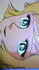 K*a様 荒木伸吾 キューティー・ハニー 和紙に顔彩　日本画　A4サイズ 荒木伸吾キャラデザ キューティ・ハニー 和紙に顔彩 A4