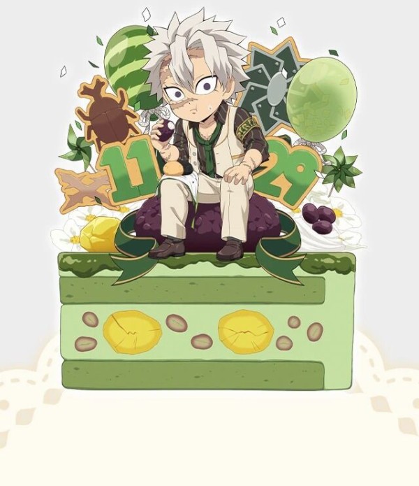 鬼滅の刃 キャラクター誕生祭 ケーキイラスト一周記念 不死川実弥「お