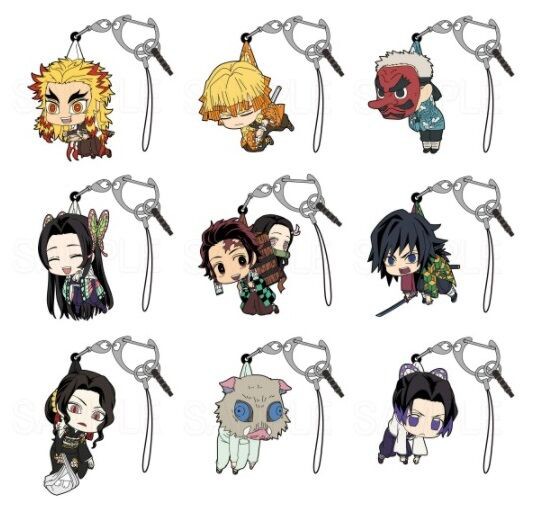 鬼滅の刃　つままれ　柱5人セット | 鬼滅の刃 炭治郎と柱たちマスコットセット A 約50mm 塗装済み