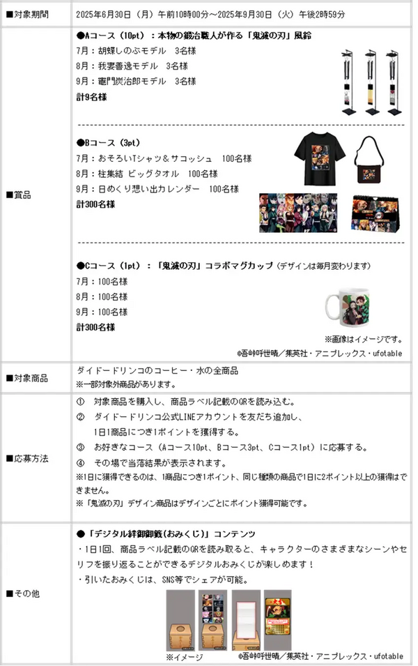 【非売品】鬼滅の刃 DyDo ポップ 非売品】鬼滅の刃 DyDo ポップ DyDo ×「鬼滅の刃」キャンペーン