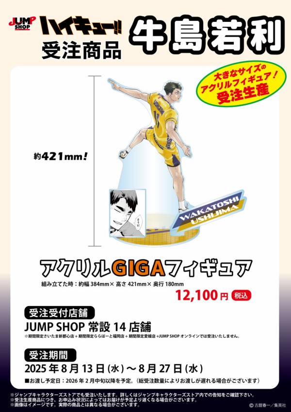 ハイキュー　牛島若利　vリーグ　MEGAアクリル　ポスター Amazon.co.jp: ハイキュー アクリルMEGAフィギュア 牛島若利