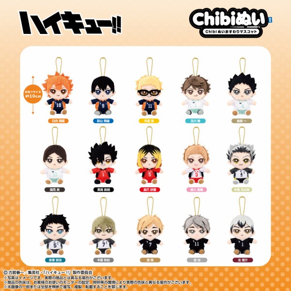 ハイキュー Chibiぬいおすわりマスコット ぬいぐるみ キーホルダー セット ハイキュー!! Chibiぬいおすわりマスコット : アニメ＆漫画