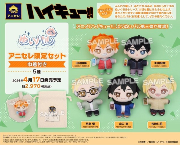 ハイキュー!! ぬいパル（ぬいぐるみマスコット）／第三弾 : アニメ 