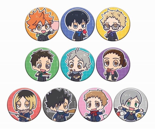 ハイキュー!! ミニキャラ　缶バッジ グッズ-バッチ】アニメ「ハイキュー!!」 ミニキャラ缶バッジ