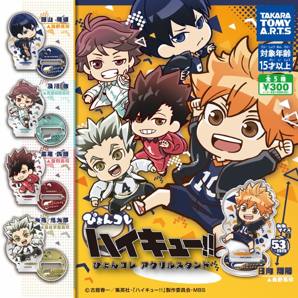 集英社 - ハイキュー！！オリジナルグッズ　アクリルピンバッジ　ミニキャラ　19個セット ハイキュー!! ミニキャラ缶バッジコレクション - マイルストン