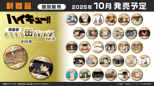ハイキュー!! 場面写 ギラギラ缶バッジ vol.3 : アニメ＆漫画